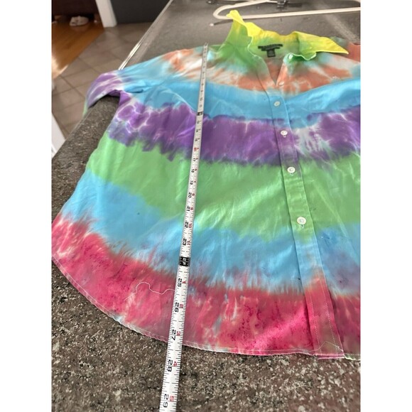 Ralph Lauren Size 1X‎ Womens 100% cottin Collared Long Sleeve Button Up Not Iron - Picture 9 of 10